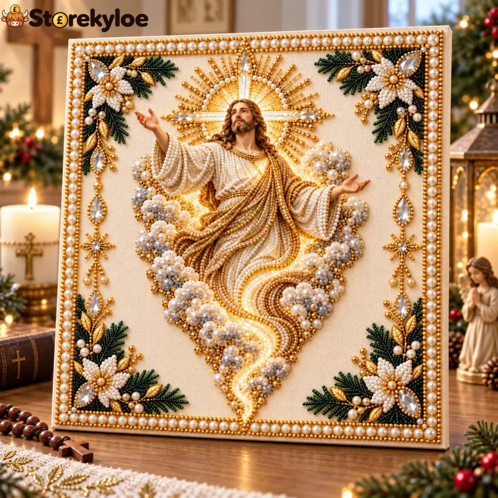 🙏✝️diy Christian Pearl Artwork Kit✈️ Buy 2+ Get Free Shipping - ✨ Jesus Blessing
