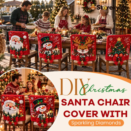 DIY Christmas Diamond Painting Chair Covers - Santa Claus - Houseware & Kitchen