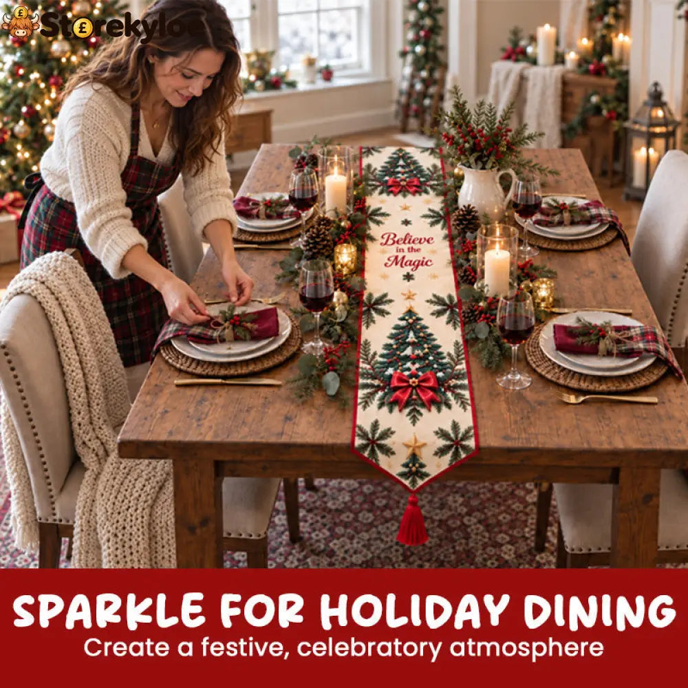 ✨ DIY Christmas Diamond Painting Table Runner Kit - Houseware & Kitchen