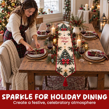 ✨ DIY Christmas Diamond Painting Table Runner Kit - Houseware & Kitchen