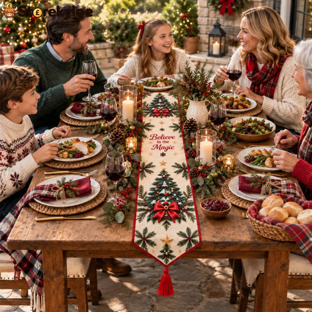 ✨ DIY Christmas Diamond Painting Table Runner Kit - Houseware & Kitchen