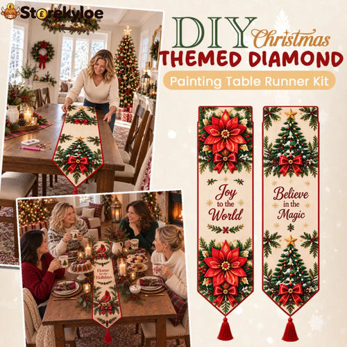 ✨ DIY Christmas Diamond Painting Table Runner Kit - Houseware & Kitchen
