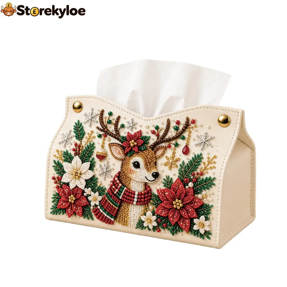 Diy Christmas Diamond Painting Tissue Box Special-shaped Pearl Rhinestones Handmade Holiday Home Decor Craft Kit