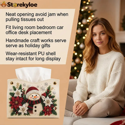 Diy Christmas Diamond Painting Tissue Box Special-shaped Pearl Rhinestones Handmade Holiday Home Decor Craft Kit