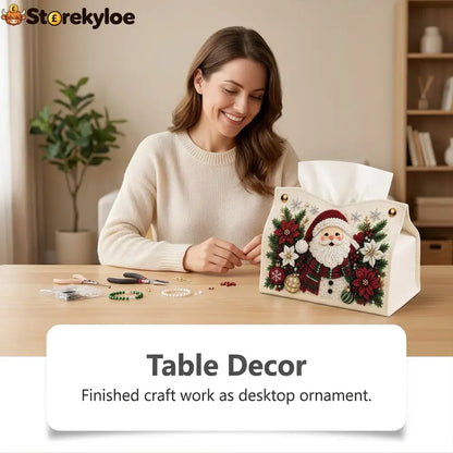 Diy Christmas Diamond Painting Tissue Box Special-shaped Pearl Rhinestones Handmade Holiday Home Decor Craft Kit