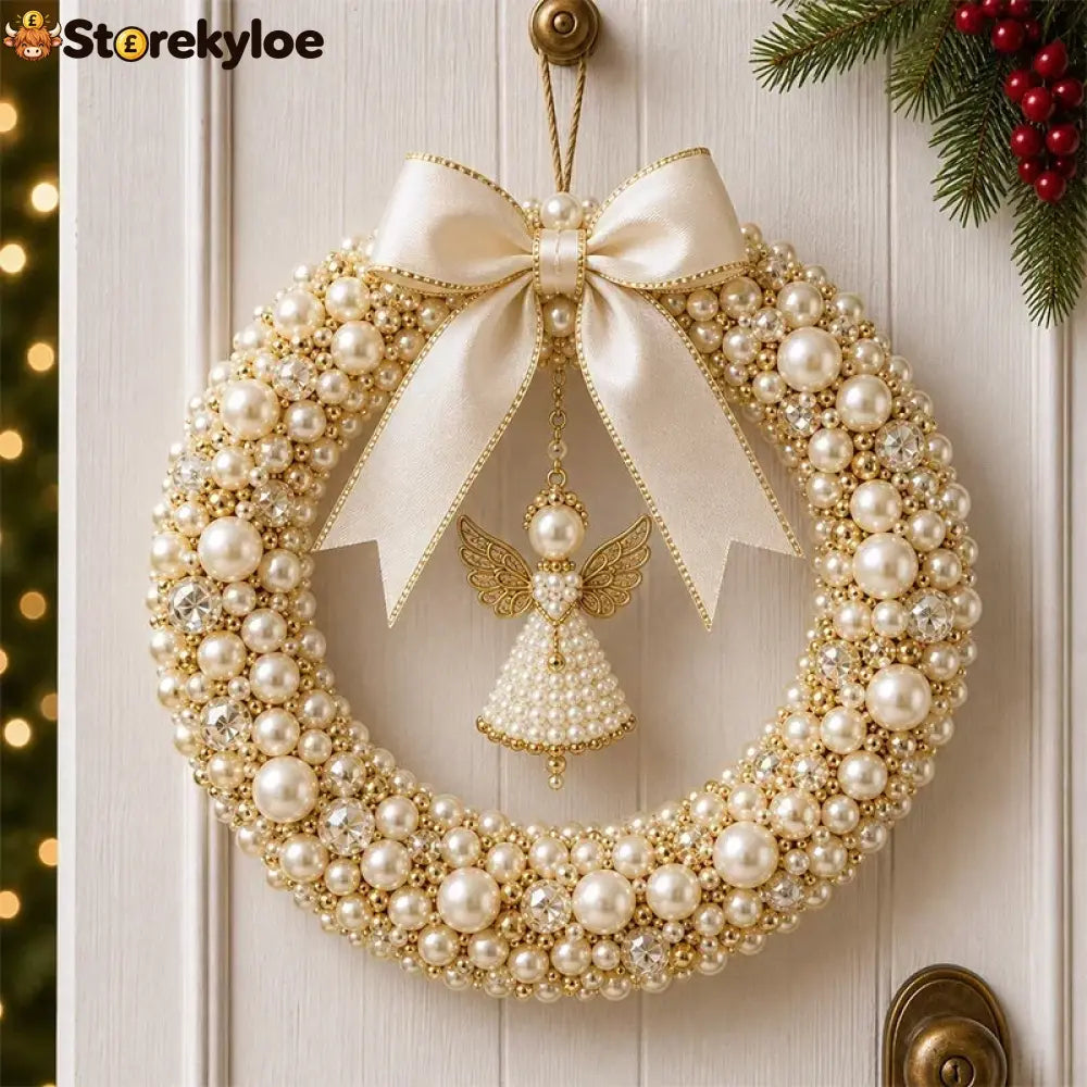 DIY Christmas Pearl Beaded Wreath Kit - Angel - Craft Kits