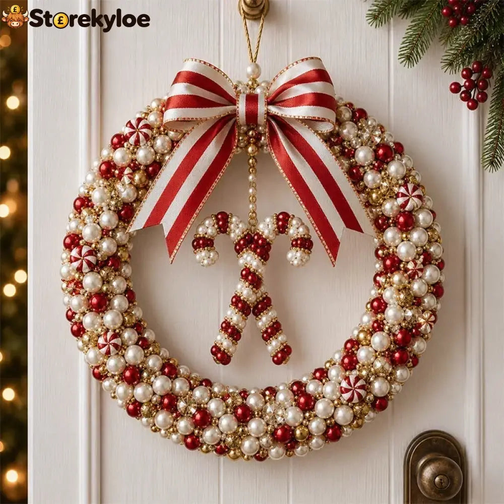 DIY Christmas Pearl Beaded Wreath Kit - Candy - Craft Kits