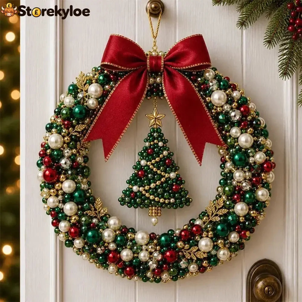 DIY Christmas Pearl Beaded Wreath Kit – image 12