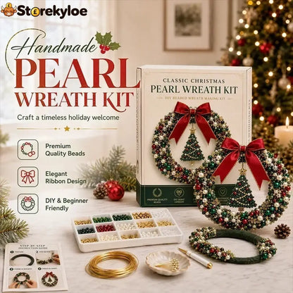 DIY Christmas Pearl Beaded Wreath Kit - Craft Kits