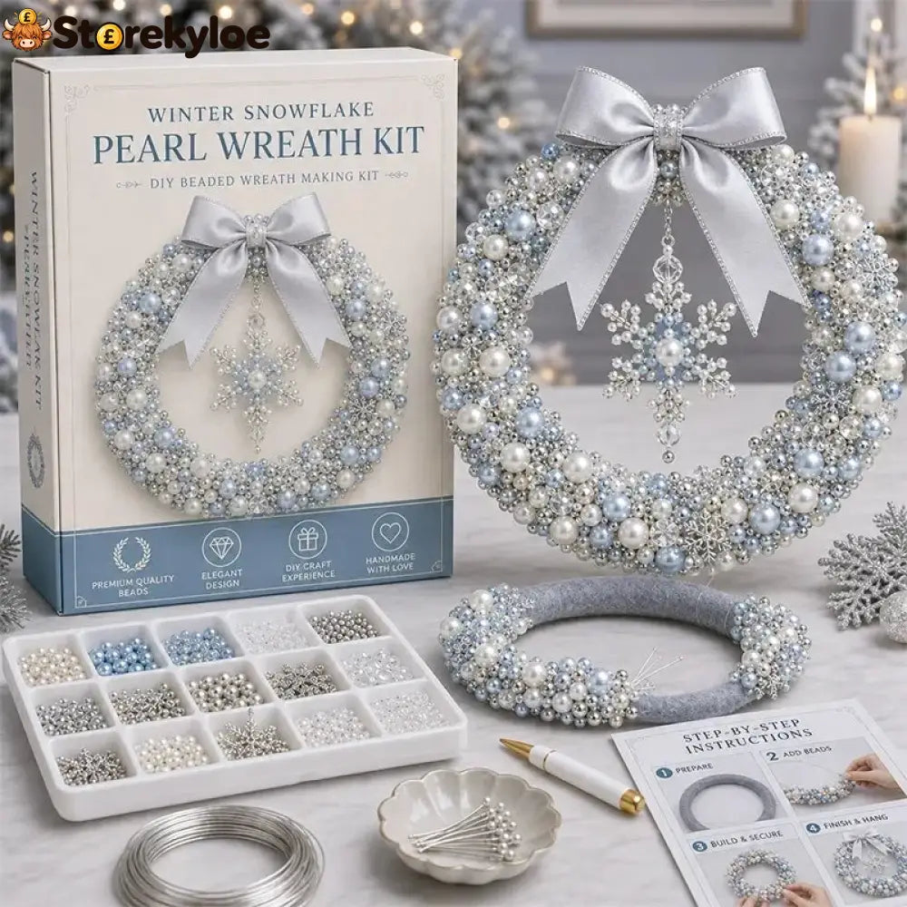 DIY Christmas Pearl Beaded Wreath Kit – image 8