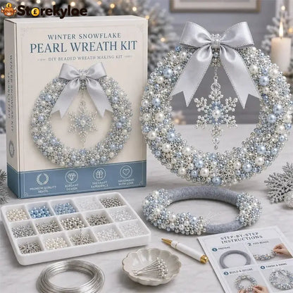 DIY Christmas Pearl Beaded Wreath Kit – image 8