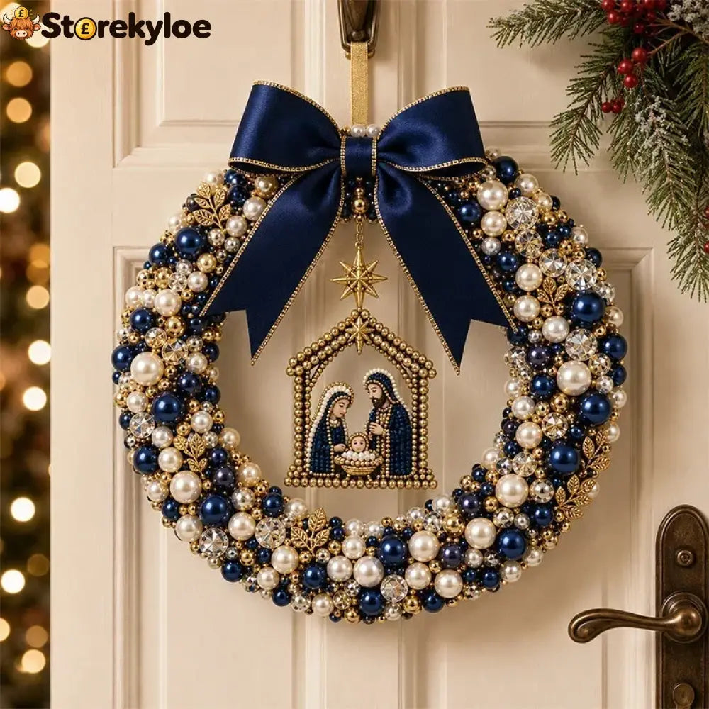 DIY Christmas Pearl Beaded Wreath Kit - Nativity - Craft Kits