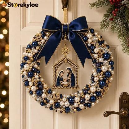 DIY Christmas Pearl Beaded Wreath Kit - Nativity - Craft Kits