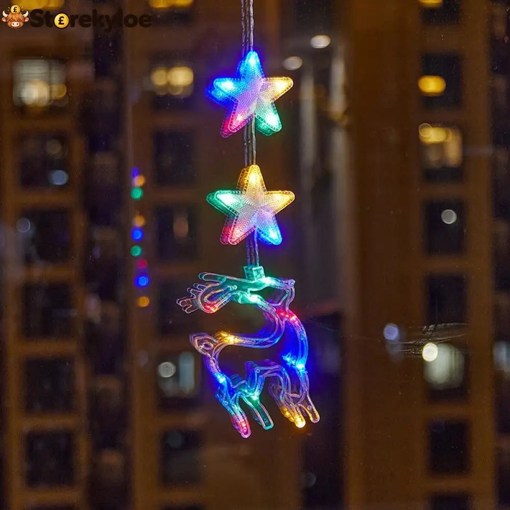 ⏳LAST DAY SALE ONLY ￡7.99!!🎄❄️ DIY Christmas Snowflake Suction Cup LED Lights ✨ | Battery Operated Warm & Multi-Colour