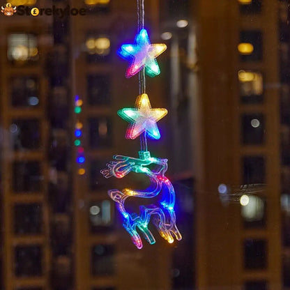 ⏳LAST DAY SALE ONLY ￡7.99!!🎄❄️ DIY Christmas Snowflake Suction Cup LED Lights ✨ | Battery Operated Warm & Multi-Colour