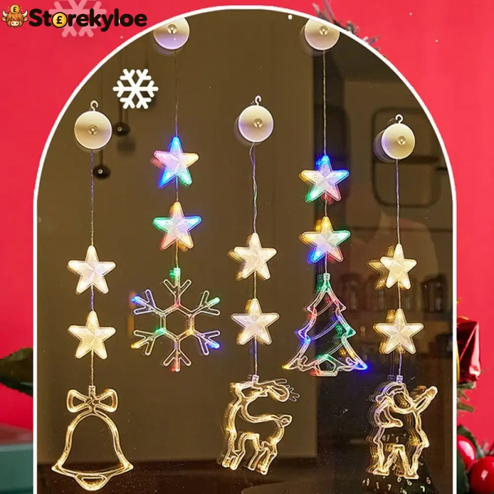 ⏳LAST DAY SALE ONLY ￡7.99!!🎄❄️ DIY Christmas Snowflake Suction Cup LED Lights ✨ | Battery Operated Warm & Multi-Colour