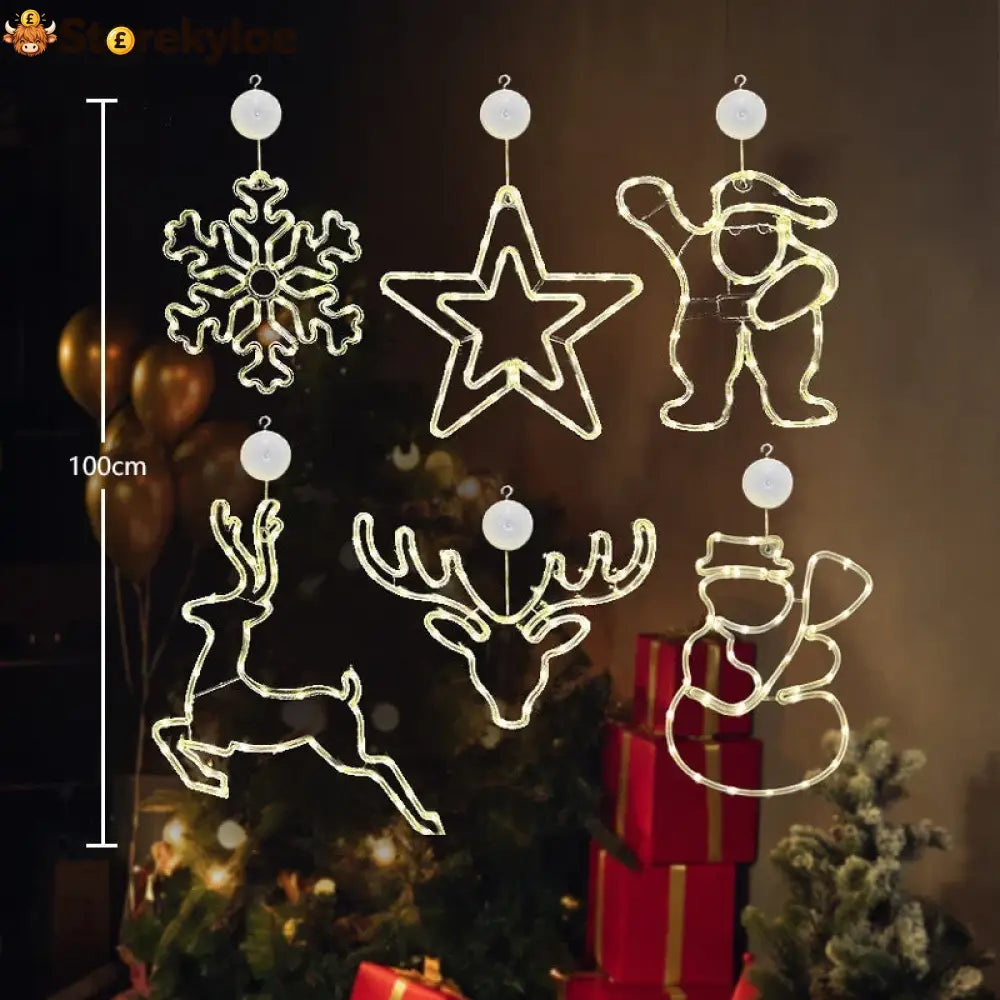 ⏳LAST DAY SALE ONLY ￡7.99!!🎄❄️ DIY Christmas Snowflake Suction Cup LED Lights ✨ | Battery Operated Warm & Multi-Colour