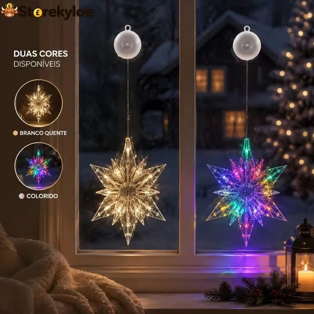 ⏳LAST DAY SALE ONLY ￡7.99!!🎄❄️ DIY Christmas Snowflake Suction Cup LED Lights ✨ | Battery Operated Warm & Multi-Colour