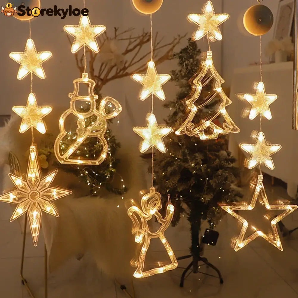 ⏳LAST DAY SALE ONLY ￡7.99!!🎄❄️ DIY Christmas Snowflake Suction Cup LED Lights ✨ | Battery Operated Warm & Multi-Colour