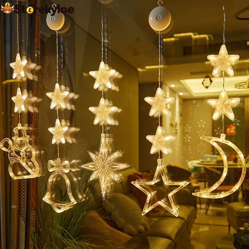 ⏳LAST DAY SALE ONLY ￡7.99!!🎄❄️ DIY Christmas Snowflake Suction Cup LED Lights ✨ | Battery Operated Warm & Multi-Colour