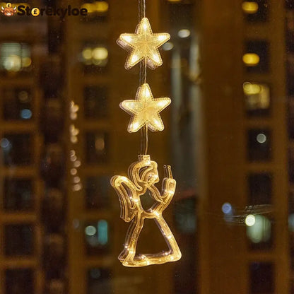 ⏳LAST DAY SALE ONLY ￡7.99!!🎄❄️ DIY Christmas Snowflake Suction Cup LED Lights ✨ | Battery Operated Warm & Multi-Colour