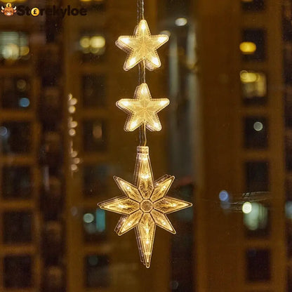 ⏳LAST DAY SALE ONLY ￡7.99!!🎄❄️ DIY Christmas Snowflake Suction Cup LED Lights ✨ | Battery Operated Warm & Multi-Colour