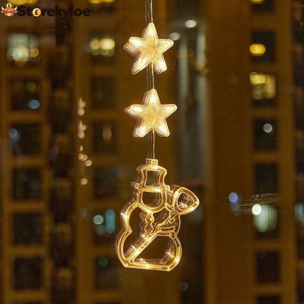 ⏳LAST DAY SALE ONLY ￡7.99!!🎄❄️ DIY Christmas Snowflake Suction Cup LED Lights ✨ | Battery Operated Warm & Multi-Colour
