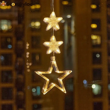 ⏳LAST DAY SALE ONLY ￡7.99!!🎄❄️ DIY Christmas Snowflake Suction Cup LED Lights ✨ | Battery Operated Warm & Multi-Colour