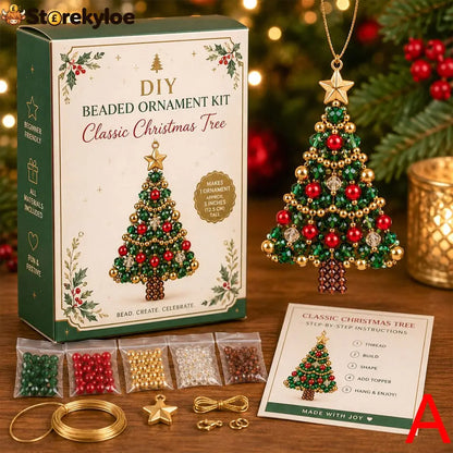 🎄 DIY Christmas Tree Beaded Ornament Kit - A