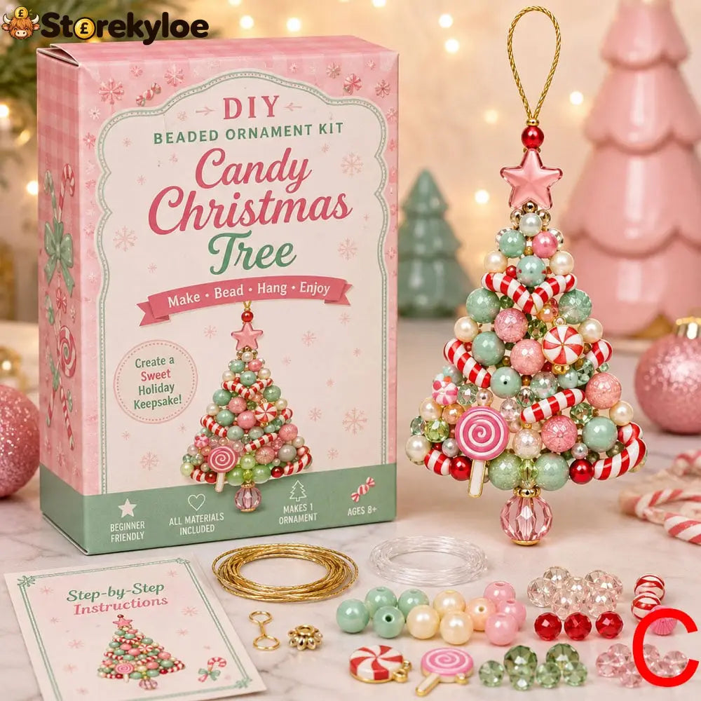 🎄 DIY Christmas Tree Beaded Ornament Kit - C