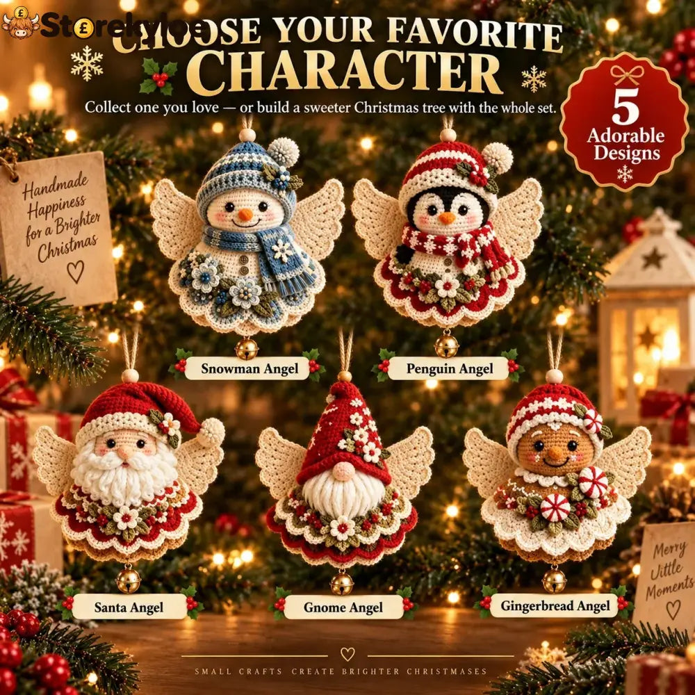 🎄 Diy Crochet Christmas Angel Ornament Kit – Make Hang & Treasure✨