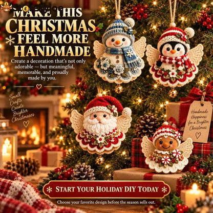 🎄 Diy Crochet Christmas Angel Ornament Kit – Make Hang & Treasure✨
