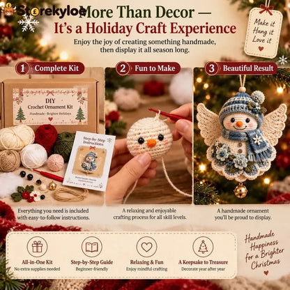 🎄 Diy Crochet Christmas Angel Ornament Kit – Make Hang & Treasure✨