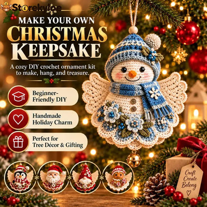 🎄 Diy Crochet Christmas Angel Ornament Kit – Make Hang & Treasure✨