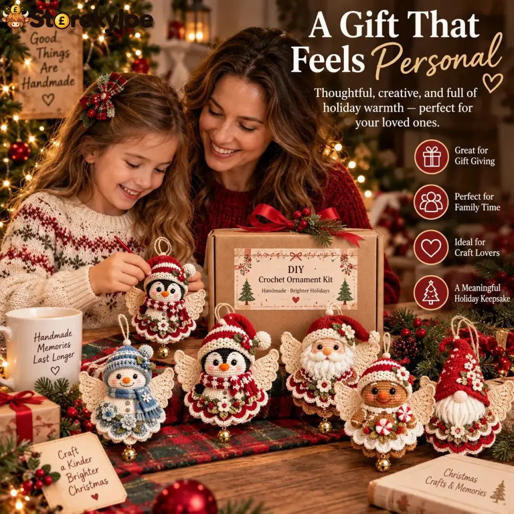 🎄 Diy Crochet Christmas Angel Ornament Kit – Make Hang & Treasure✨
