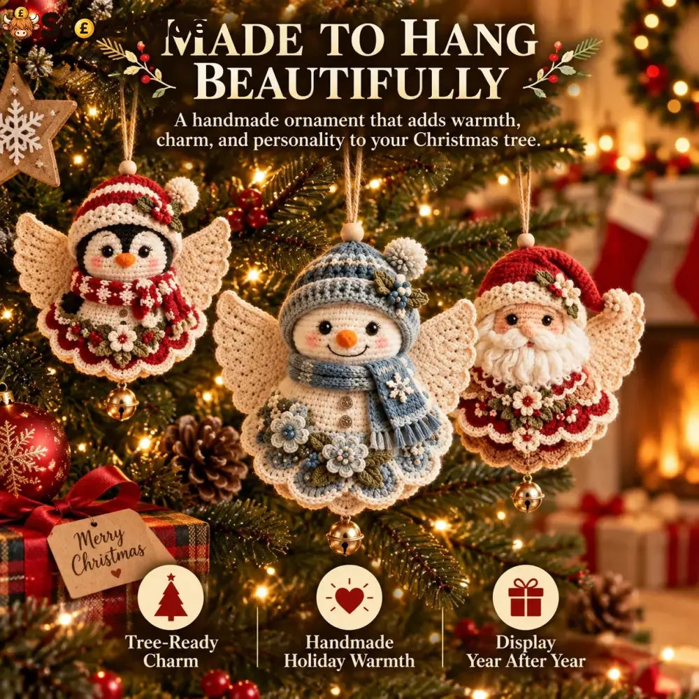 🎄 Diy Crochet Christmas Angel Ornament Kit – Make Hang & Treasure✨