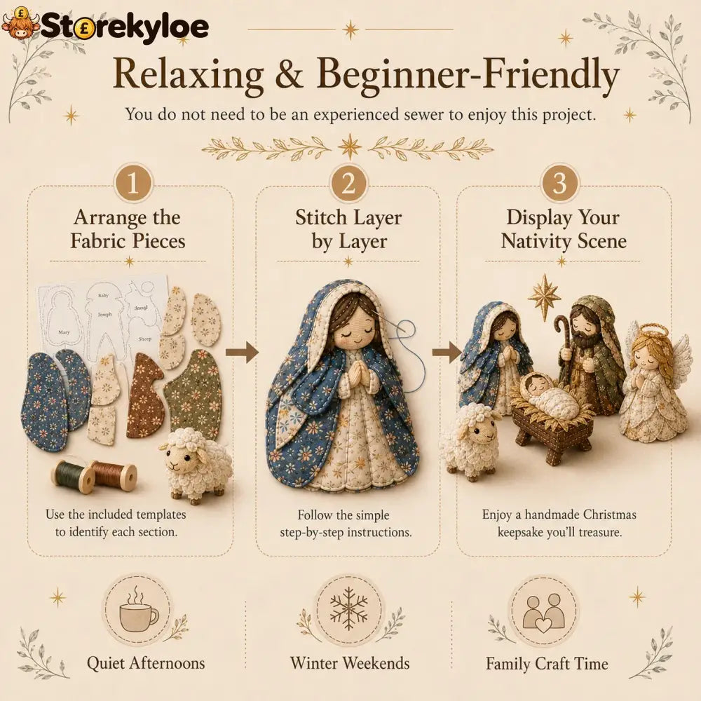 ✨ Diy Patchwork Nativity Scene Sewing Kit