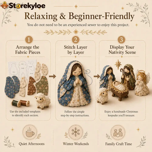 ✨ Diy Patchwork Nativity Scene Sewing Kit