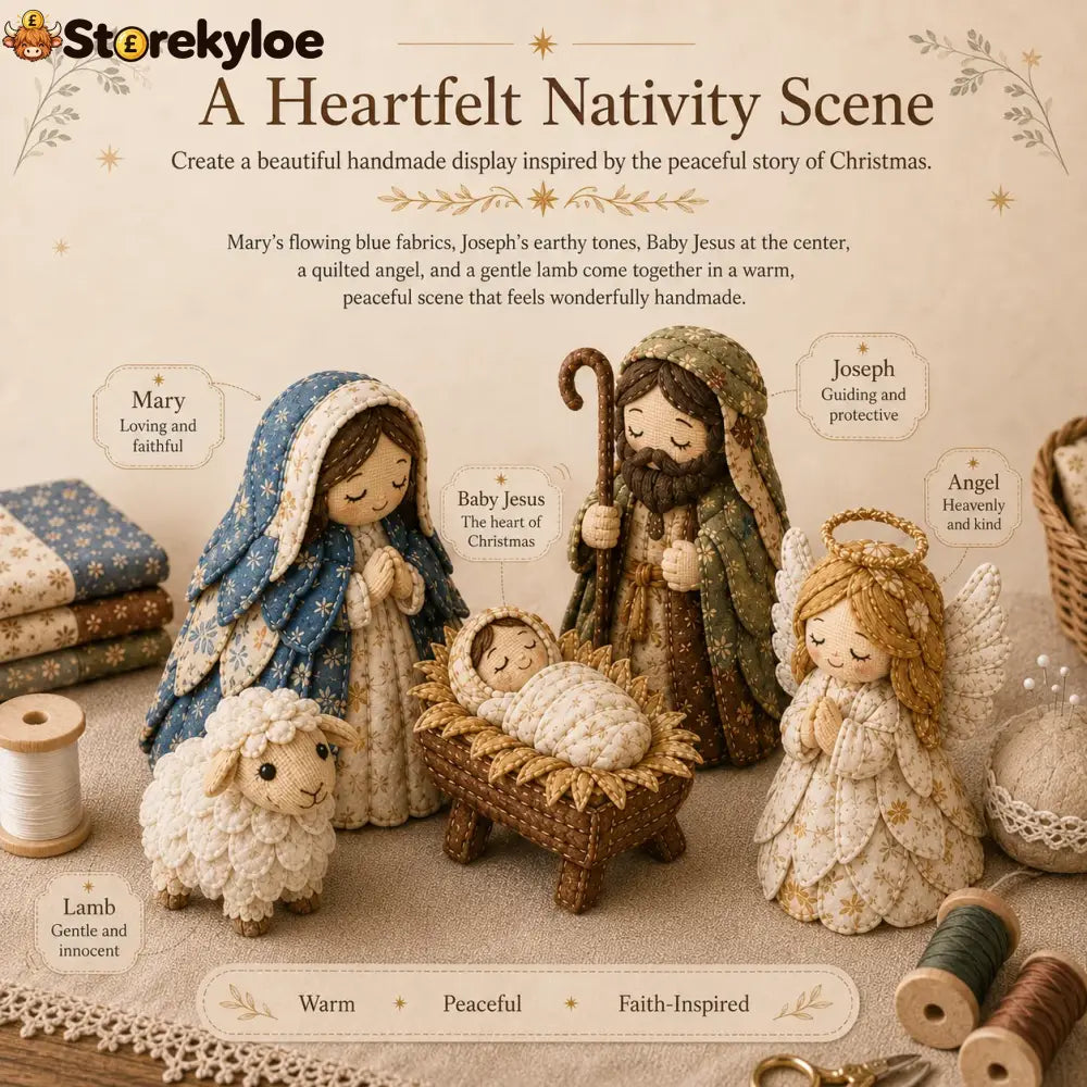 ✨ Diy Patchwork Nativity Scene Sewing Kit