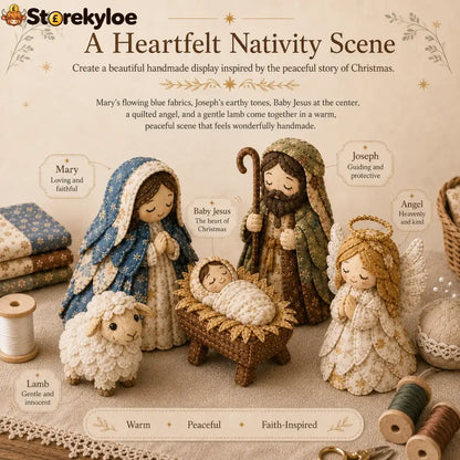 ✨ Diy Patchwork Nativity Scene Sewing Kit