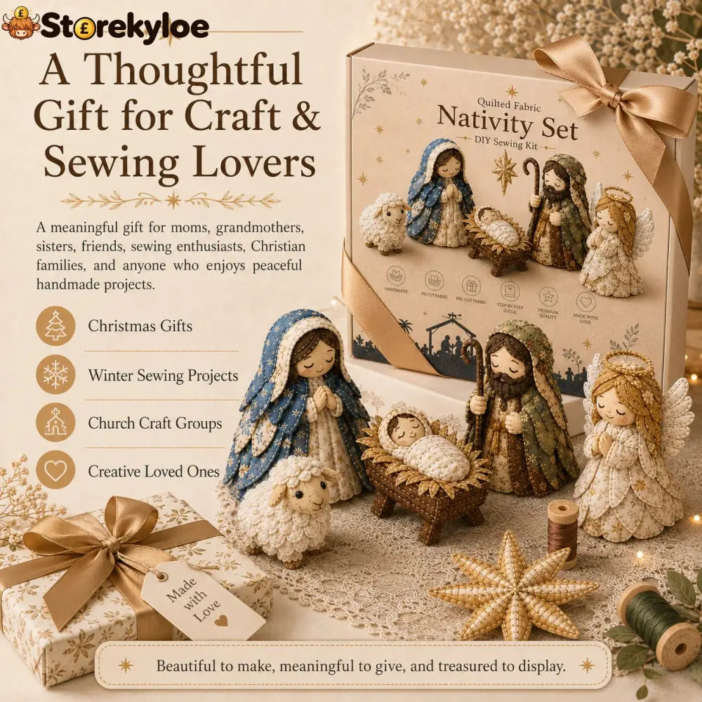 ✨ DIY Patchwork Nativity Scene Sewing Kit
