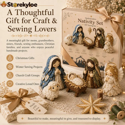 ✨ DIY Patchwork Nativity Scene Sewing Kit