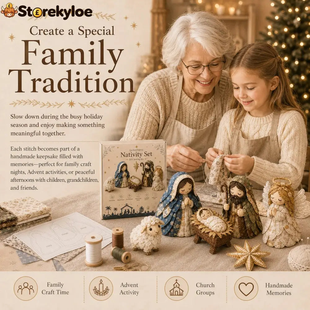 ✨ DIY Patchwork Nativity Scene Sewing Kit