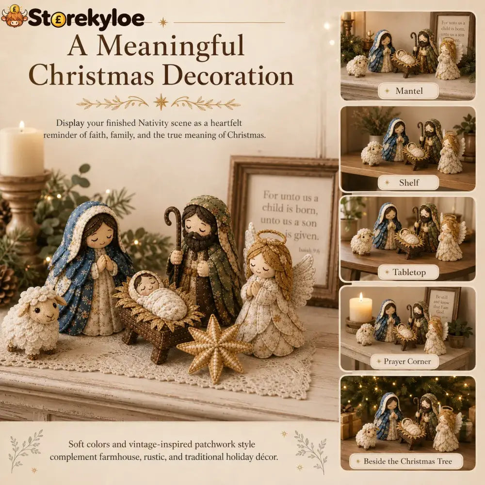 ✨ Diy Patchwork Nativity Scene Sewing Kit