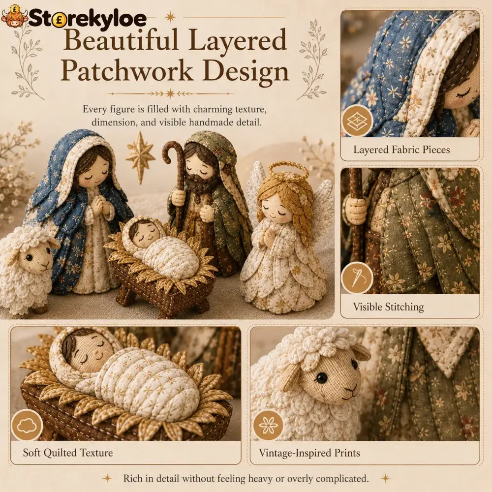 ✨ Diy Patchwork Nativity Scene Sewing Kit