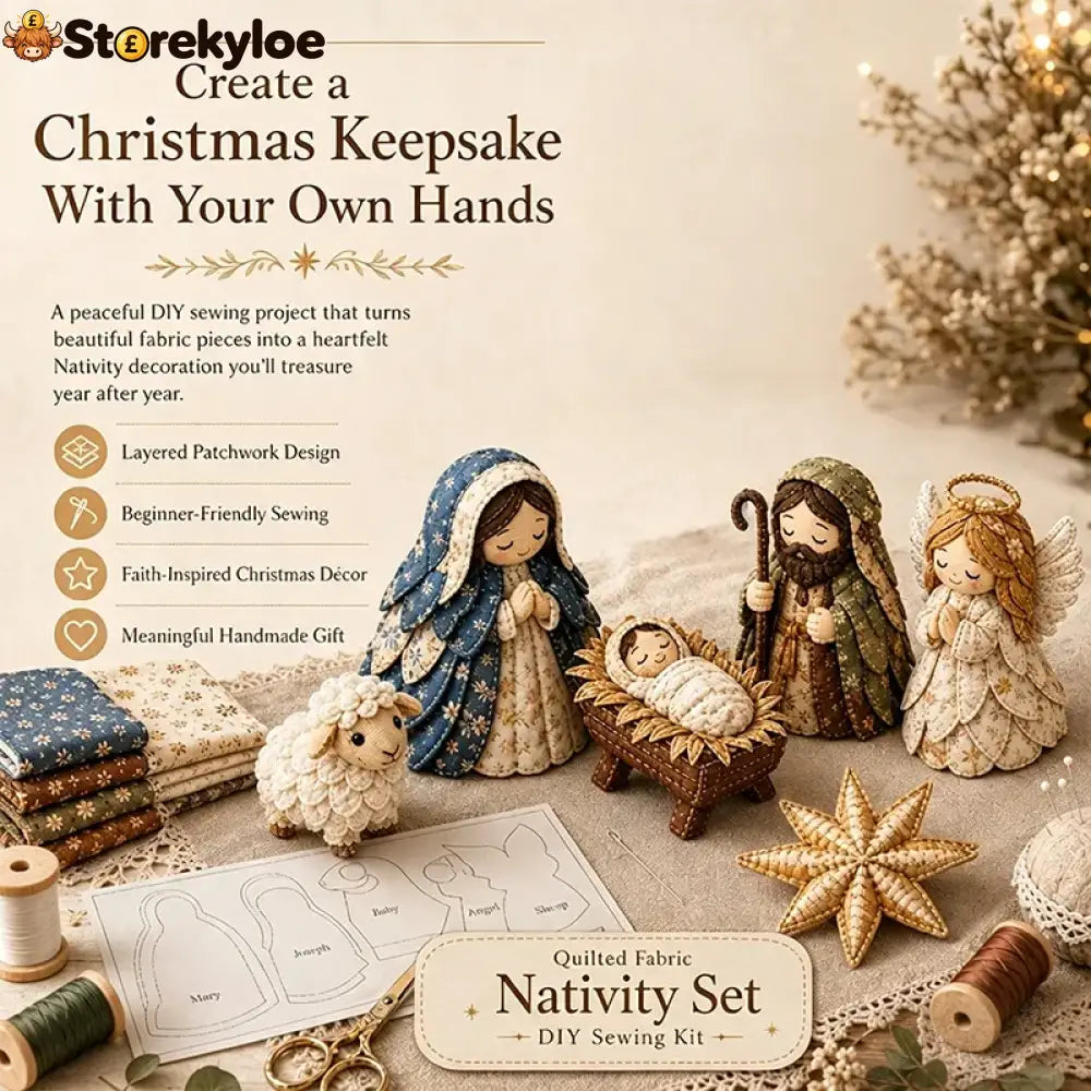 ✨ Diy Patchwork Nativity Scene Sewing Kit