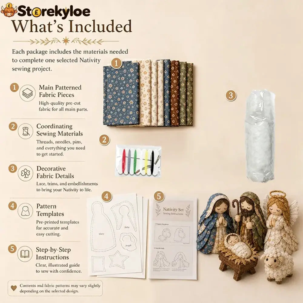 ✨ Diy Patchwork Nativity Scene Sewing Kit
