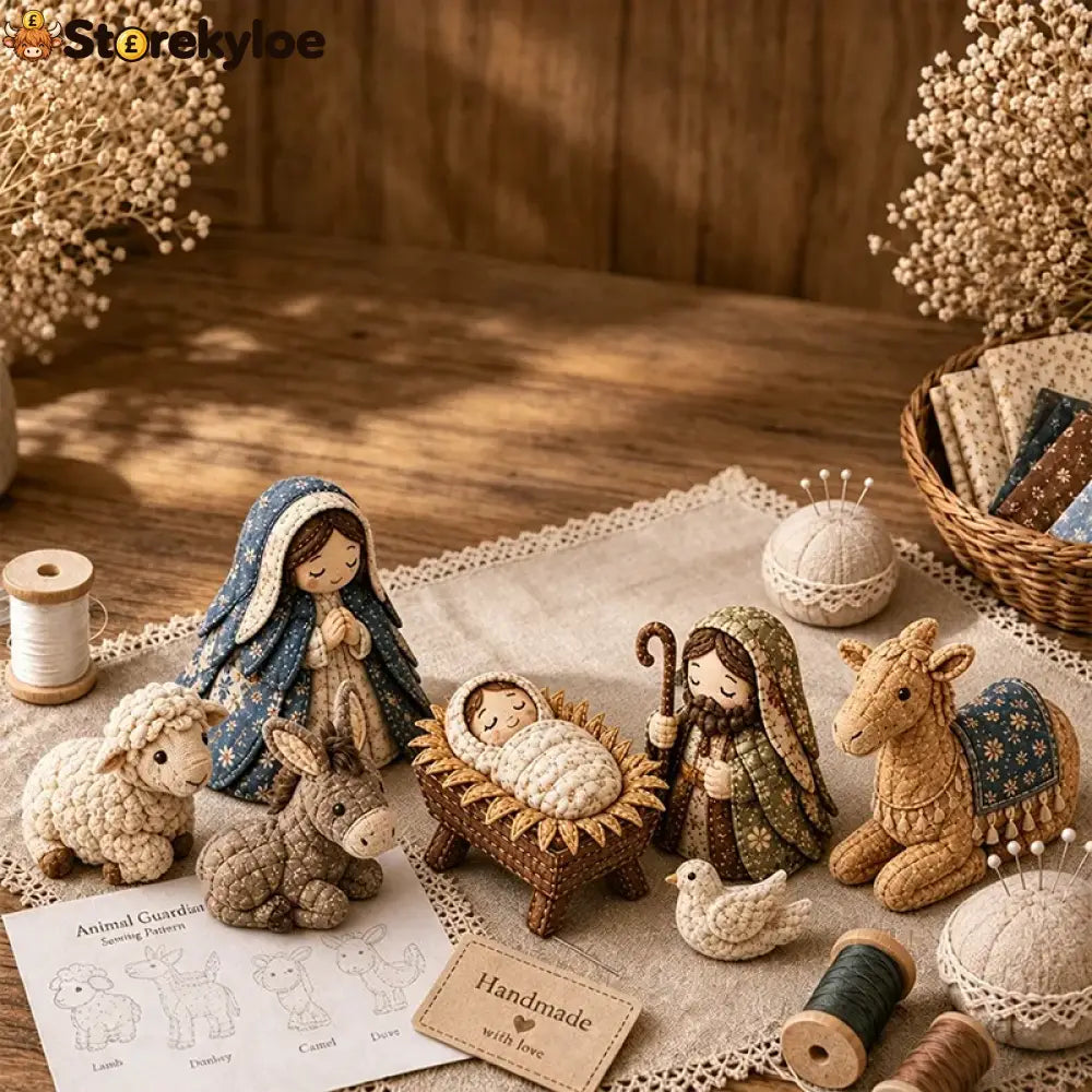 ✨ Diy Patchwork Nativity Scene Sewing Kit - Animal Guardians Set