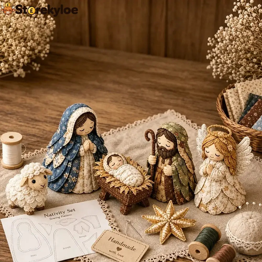 ✨ Diy Patchwork Nativity Scene Sewing Kit - Classic Core Set