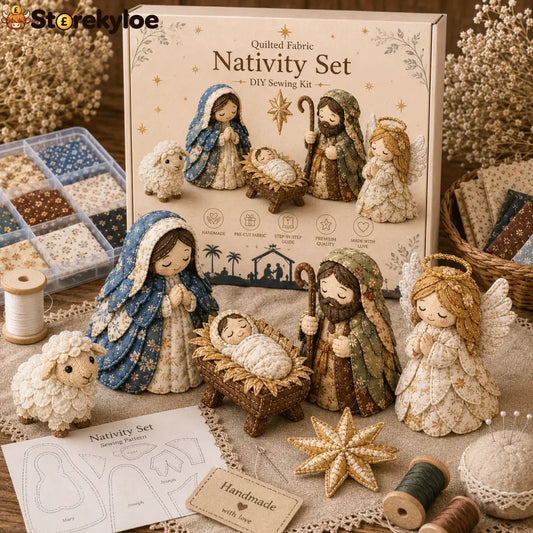✨ DIY Patchwork Nativity Scene Sewing Kit